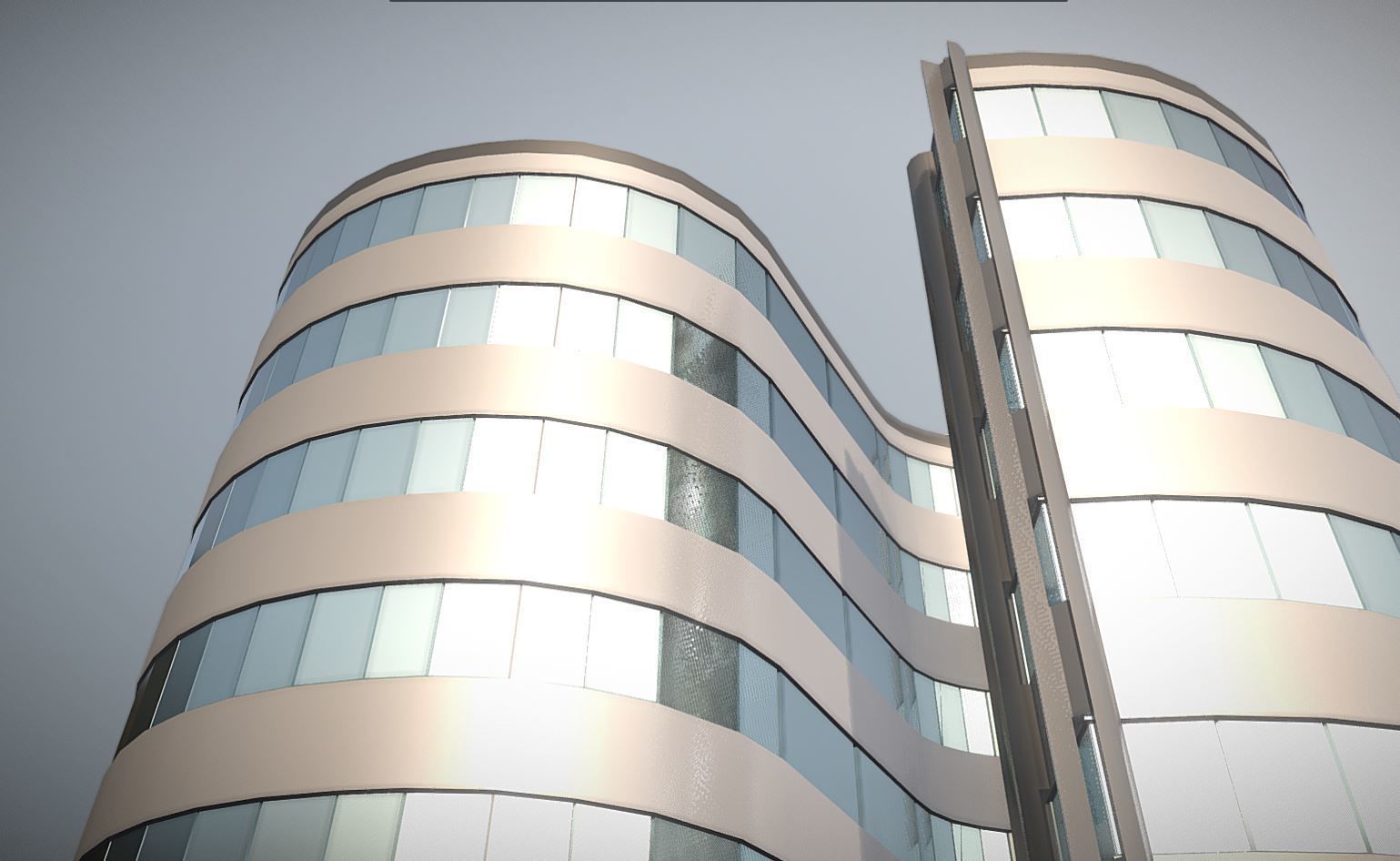City Building Design S-1-6 Low-poly 3D model_2