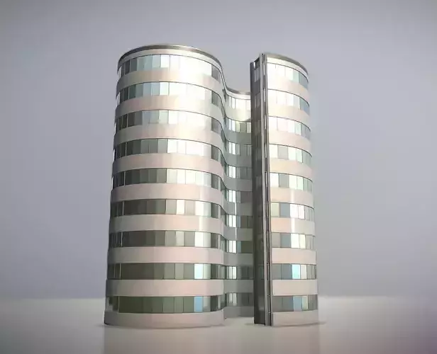 City Building Design S-1-5 Low-poly 3D model