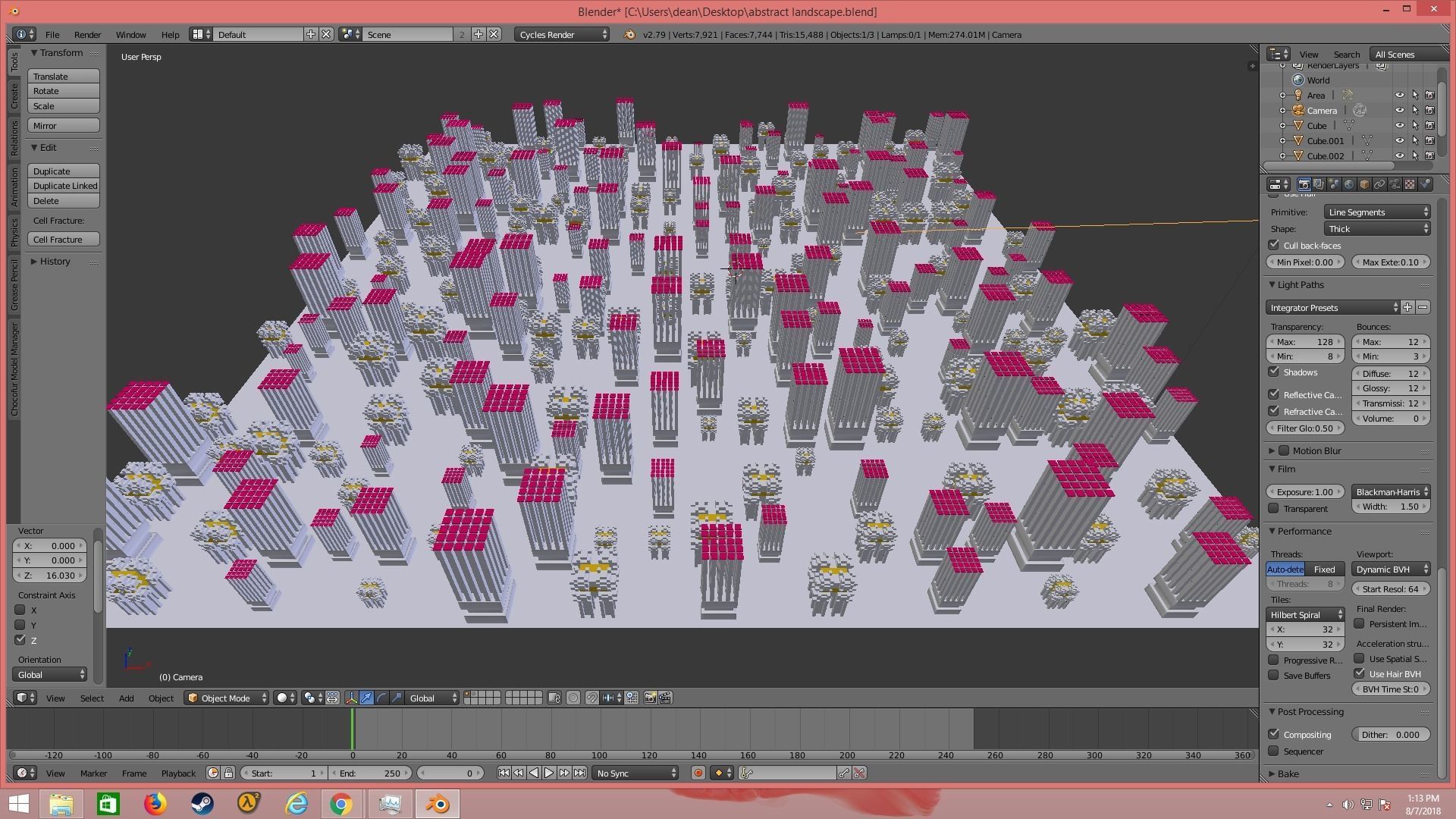 futuristic city 3D model_2