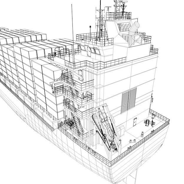 Container vessel 3D model_28
