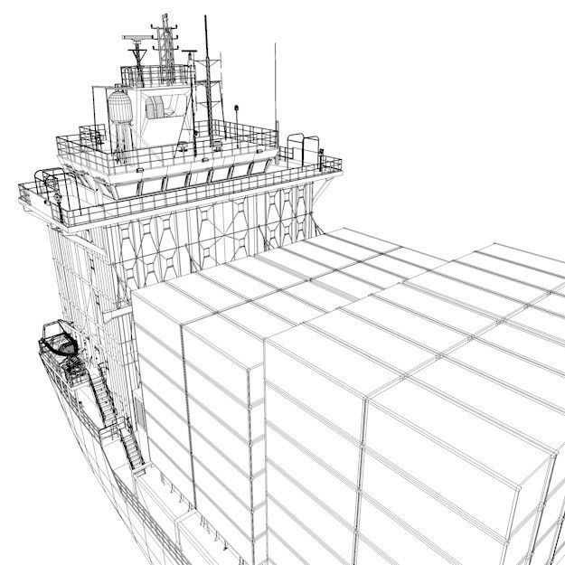 Container vessel 3D model_12