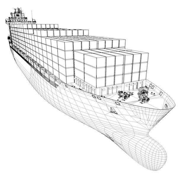 Container vessel 3D model_5