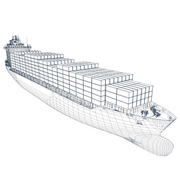 Container vessel 3D model_1