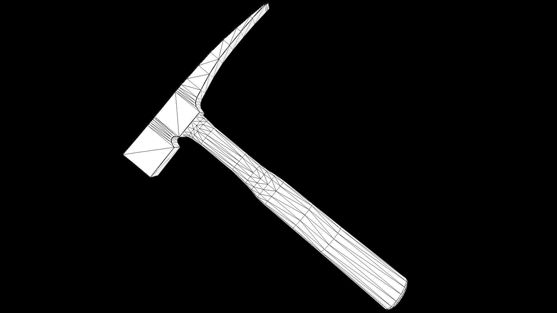 Rock Hammer PBR Low-poly 3D model_1