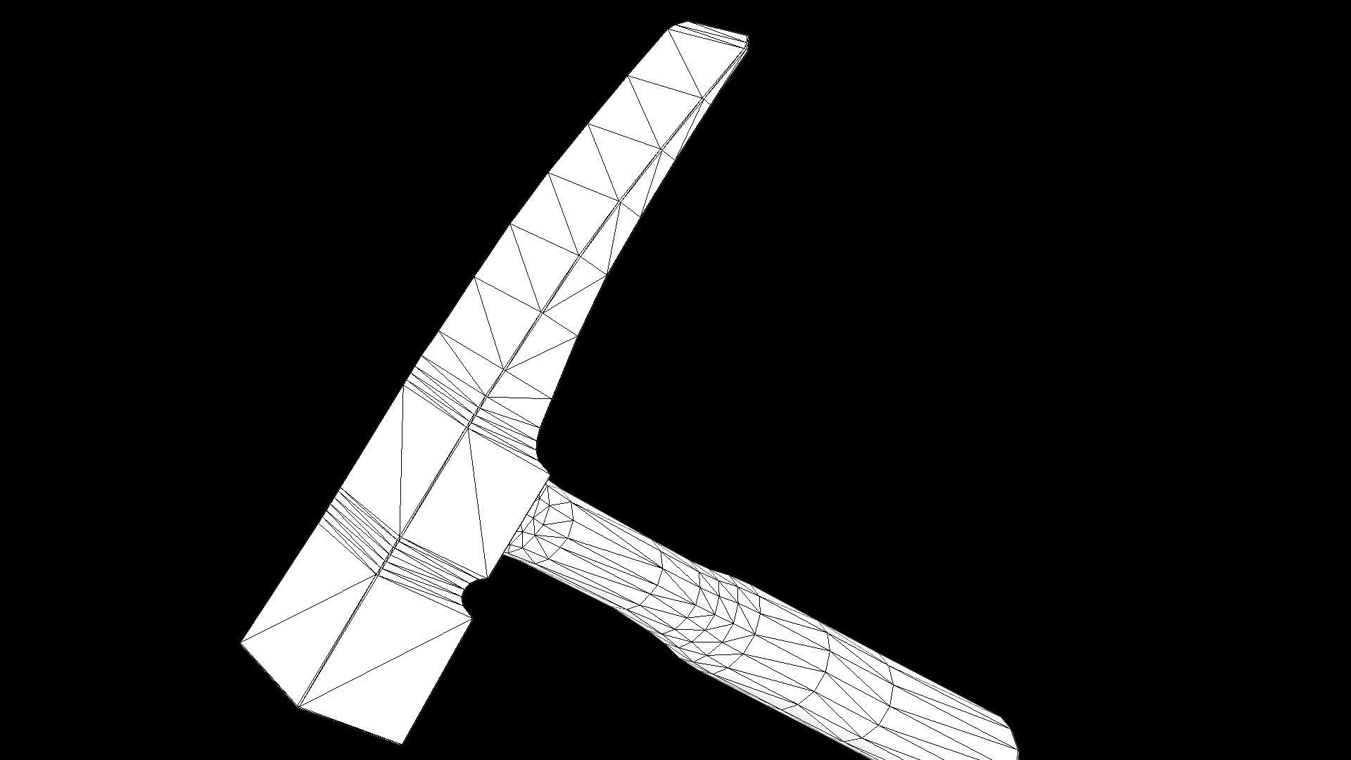 Rock Hammer PBR Low-poly 3D model_3