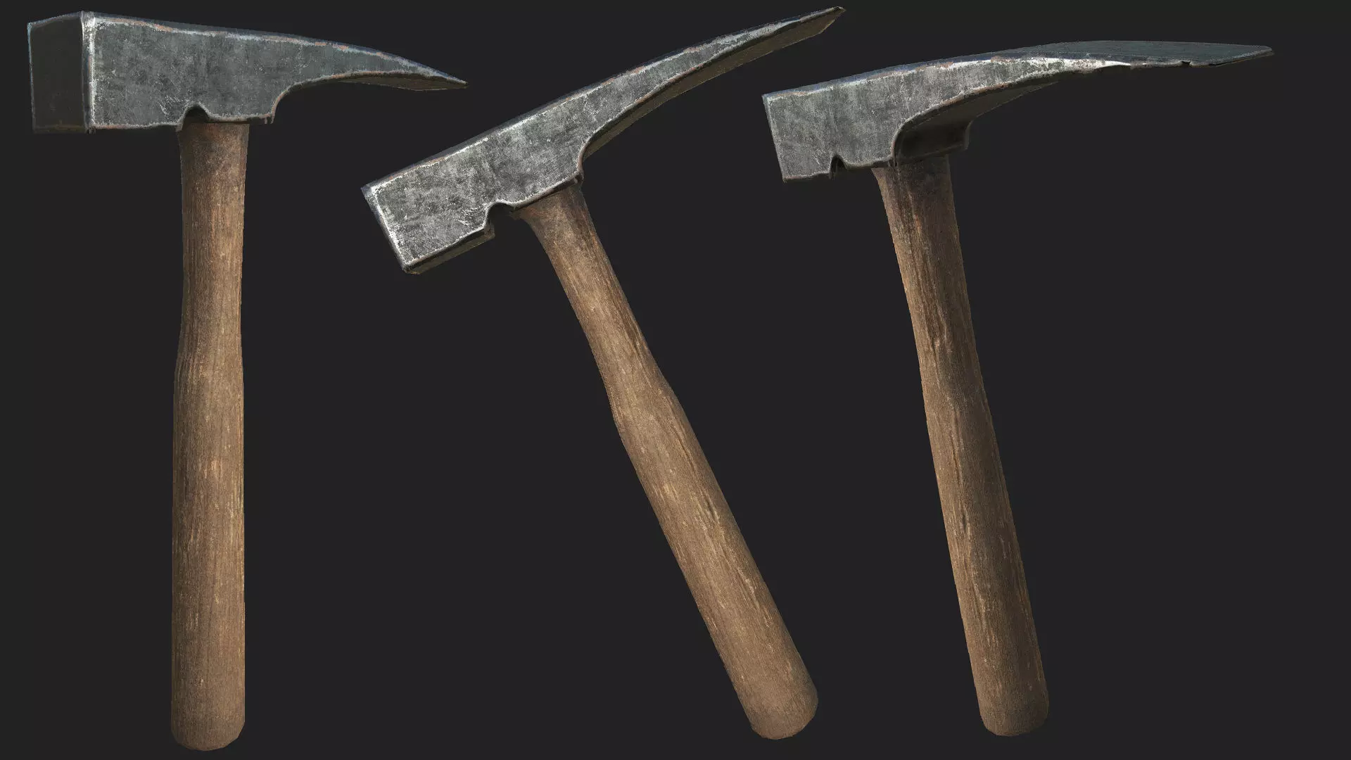 Rock Hammer PBR Low-poly 3D model_0