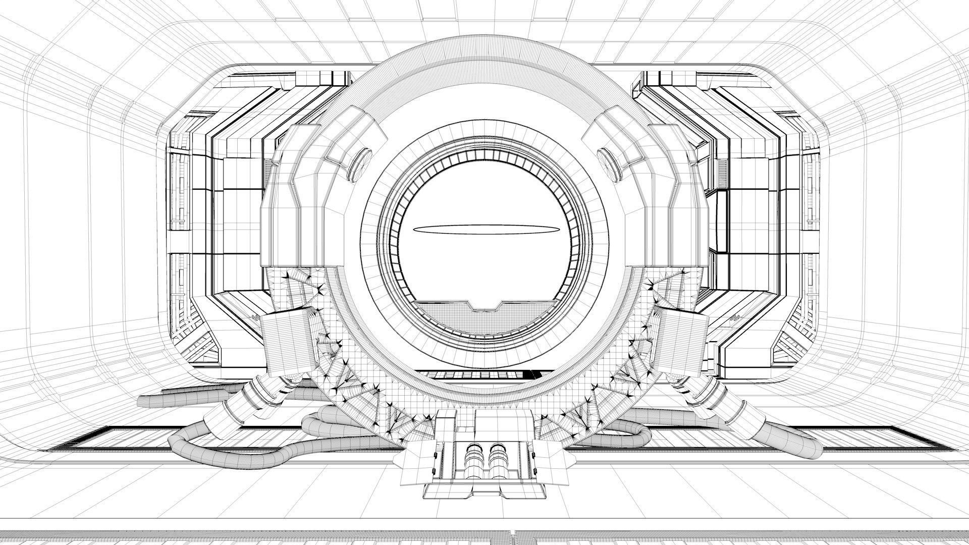 Sci Fi 3D Interior - Maya - 3Ds Max - Cinema 4D - FBX - OBJ 3D model_2