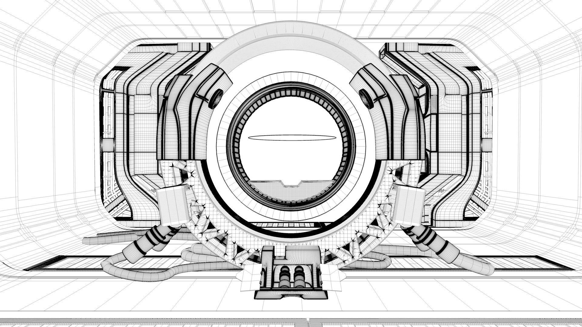 Sci Fi 3D Interior - Maya - 3Ds Max - Cinema 4D - FBX - OBJ 3D model_1
