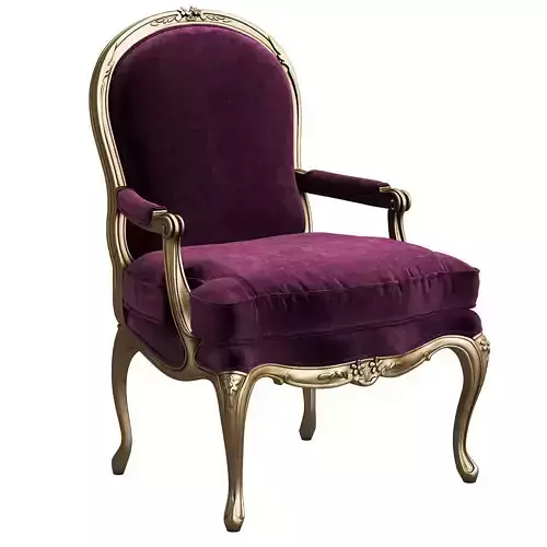 18th Century French Painted Fauteuils 3D model