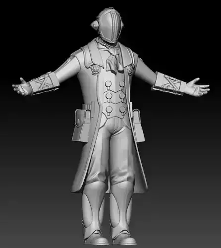 Bondrewd man in suit Low-poly 3D model