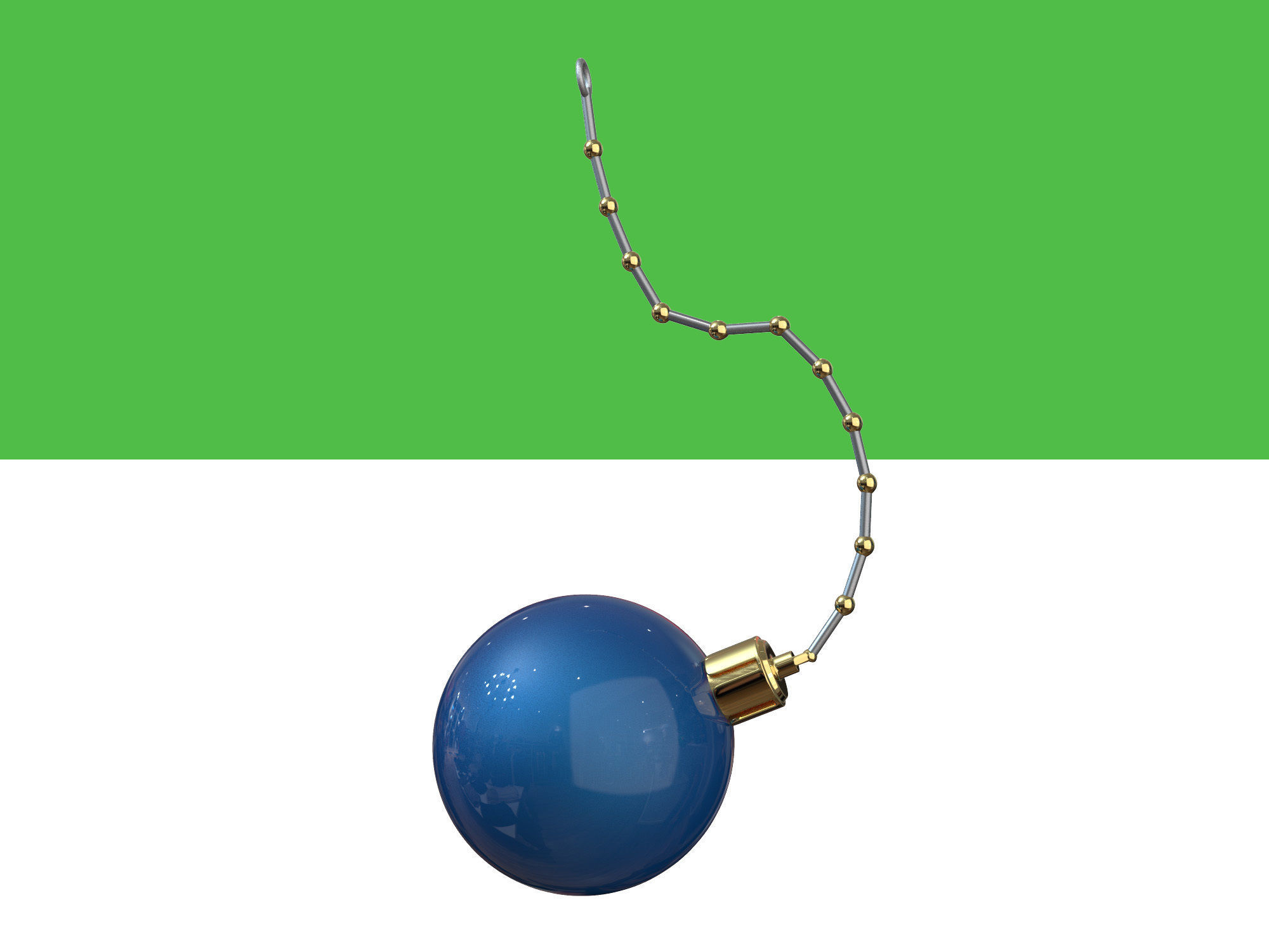 Hanging Ball Low-poly 3D model_1