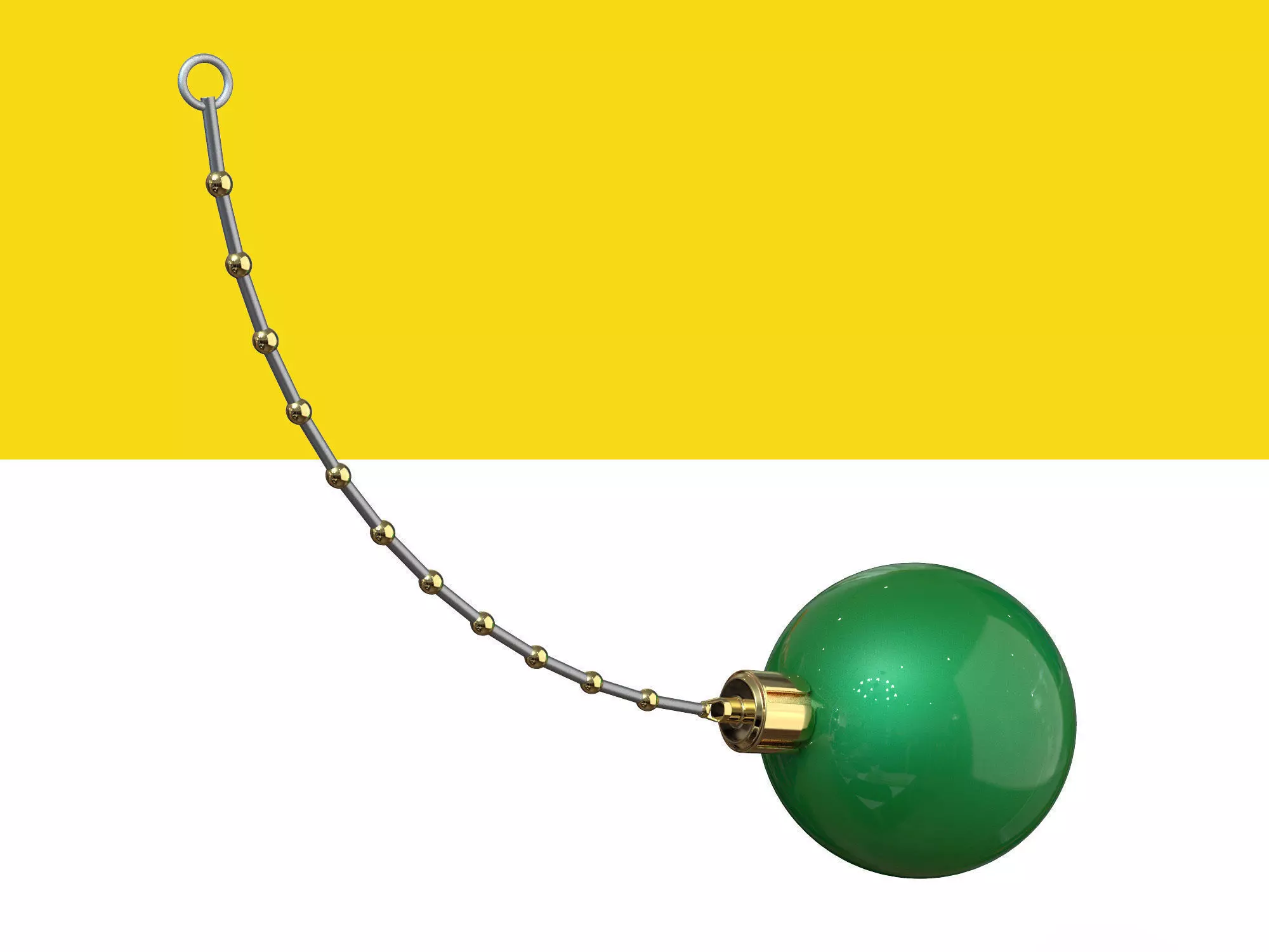 Hanging Ball Low-poly 3D model_0