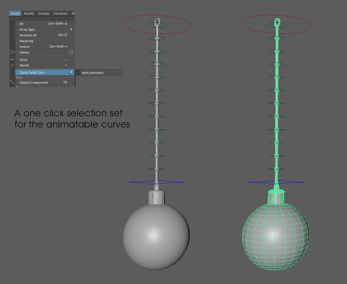 Hanging Ball Low-poly 3D model_4