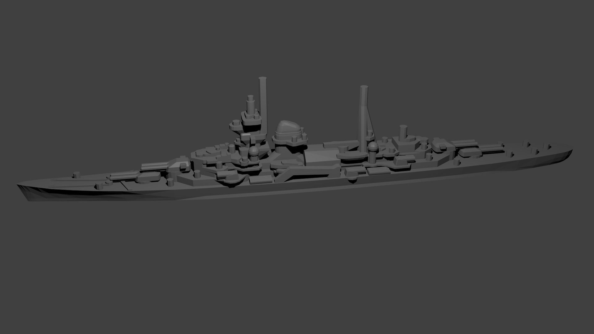 German Admiral Hipper Class Cruiser Warship 3D print model_2