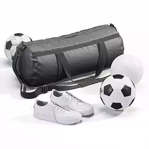 Sport Bag With Sneakers and Balls