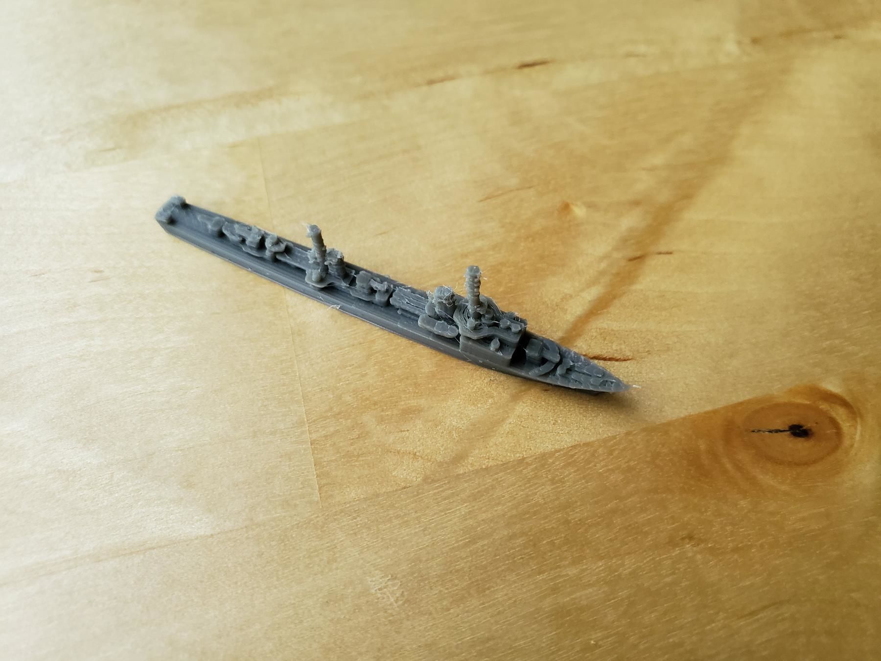 German Elbing Class Destroyer Warship 3D print model_3