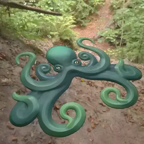 Stylized Octopus Relief and Ornament