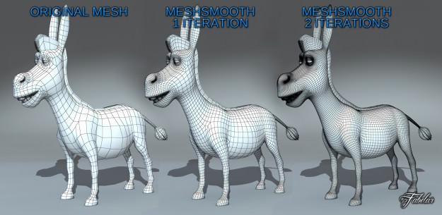 Donkey std mat 3D model_6