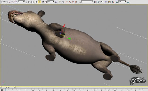 Donkey std mat 3D model_10