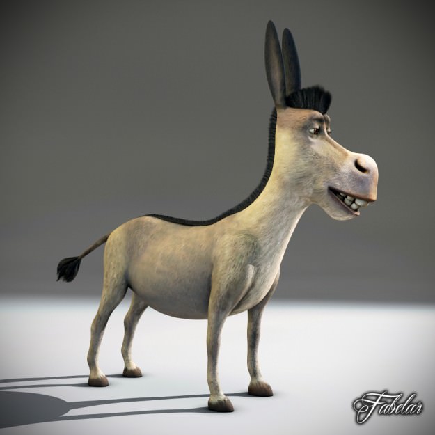 Donkey std mat 3D model_1