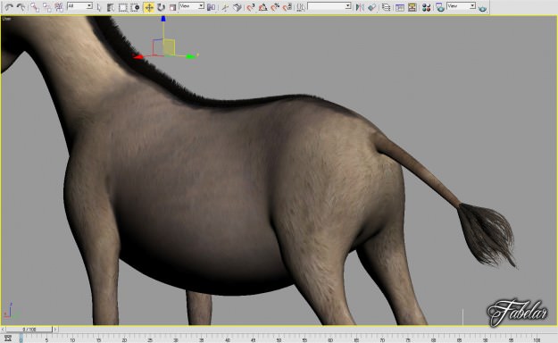 Donkey std mat 3D model_11