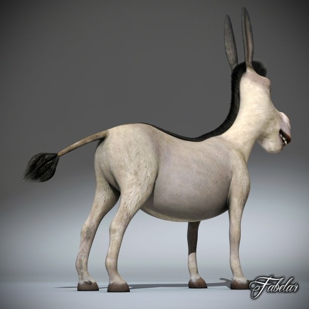 Donkey std mat 3D model_3