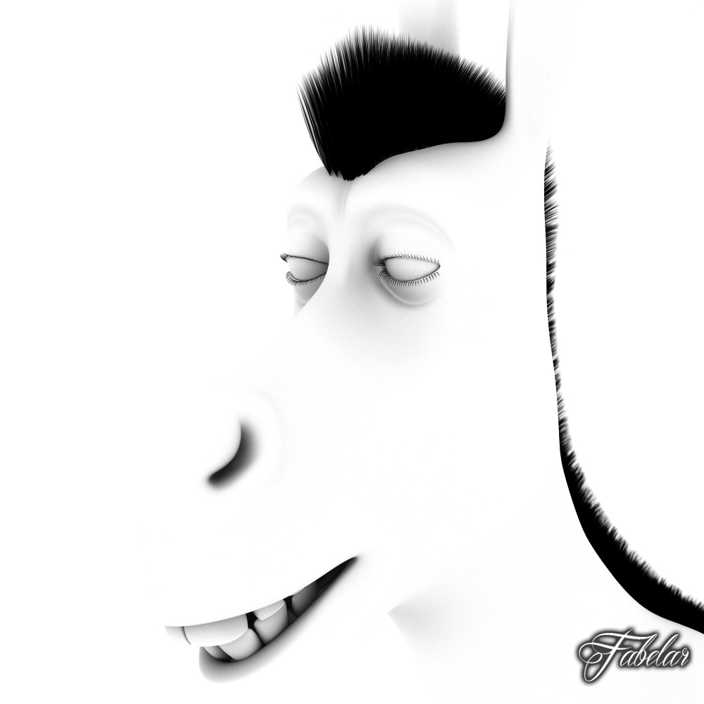 Donkey std mat 3D model_13