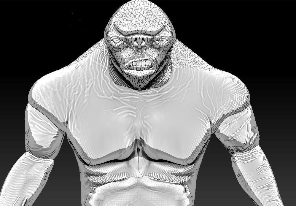 Cave troll Lord of the rings 3D print model_4