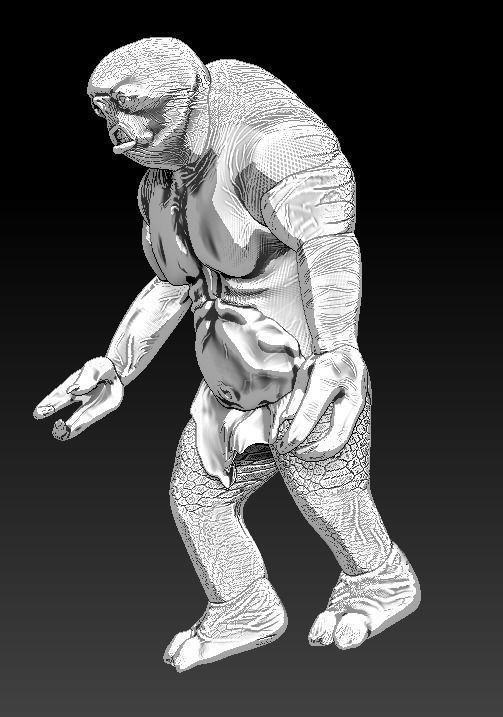 Cave troll Lord of the rings 3D print model_3