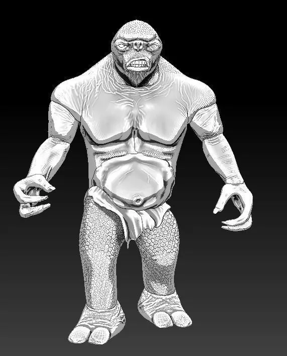 Cave troll Lord of the rings 3D print model_0