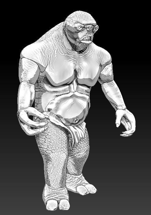 Cave troll Lord of the rings 3D print model_1