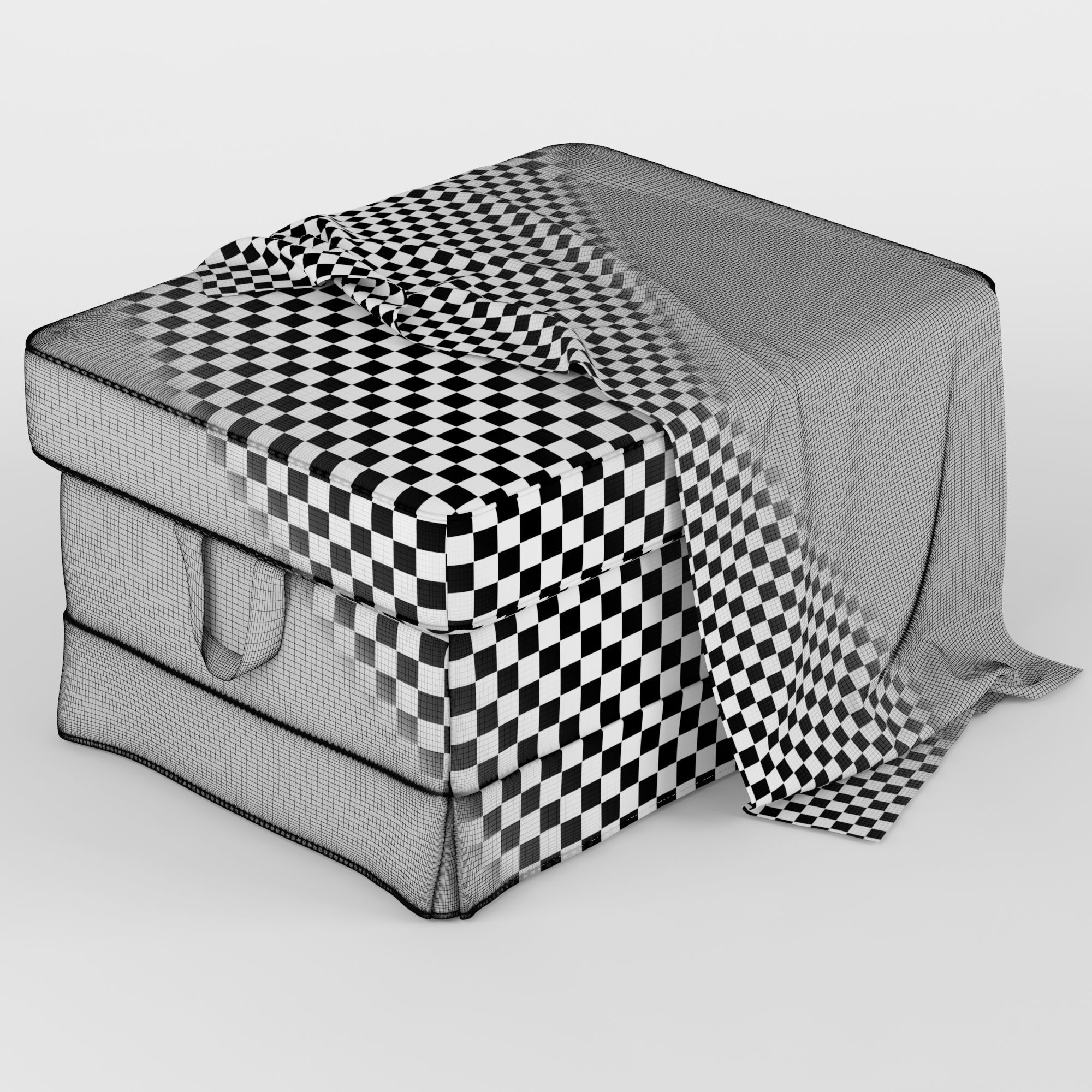 EKTORP footstool 3D model_6
