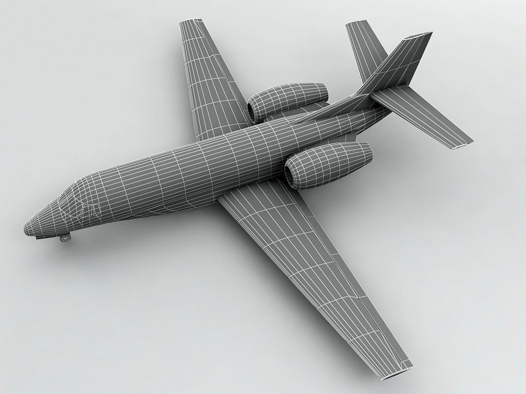 Cessna Citation Sovereign Aircraft Low-poly 3D model_2