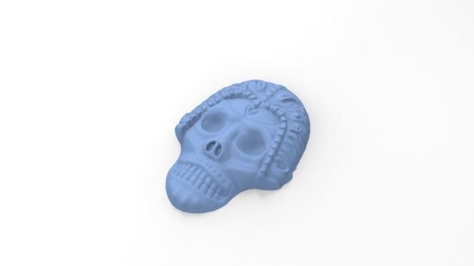 helmet skull 3d model relief 3D print model