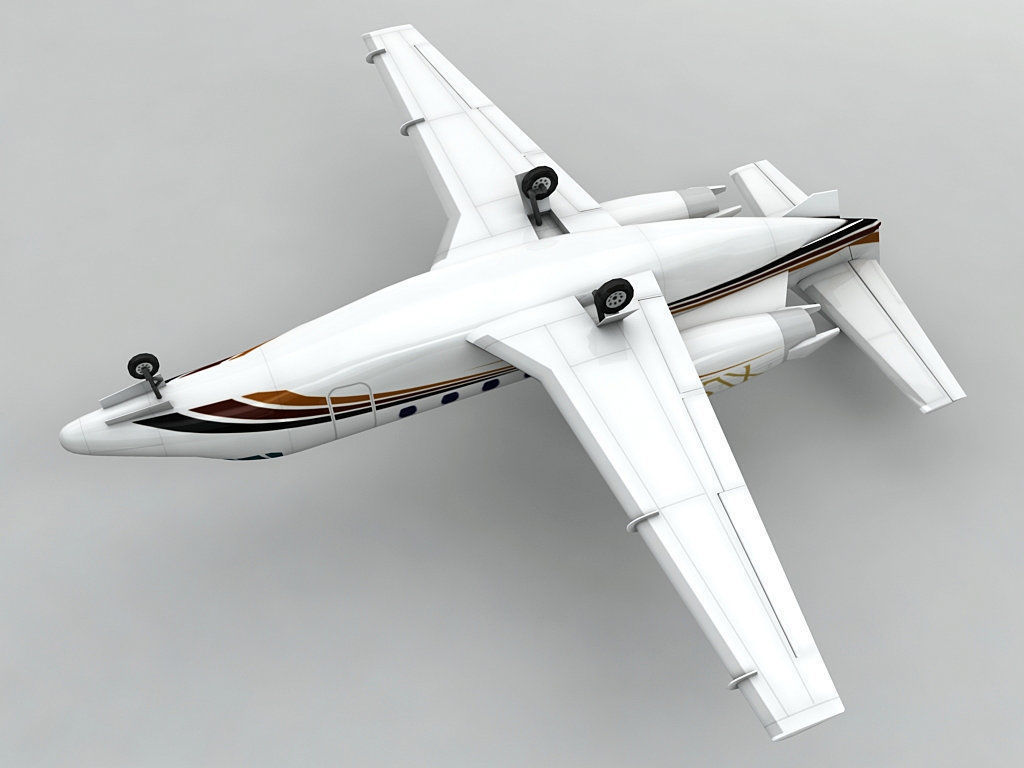  Cessna Citation XLS Aircraft Low-poly 3D model_1