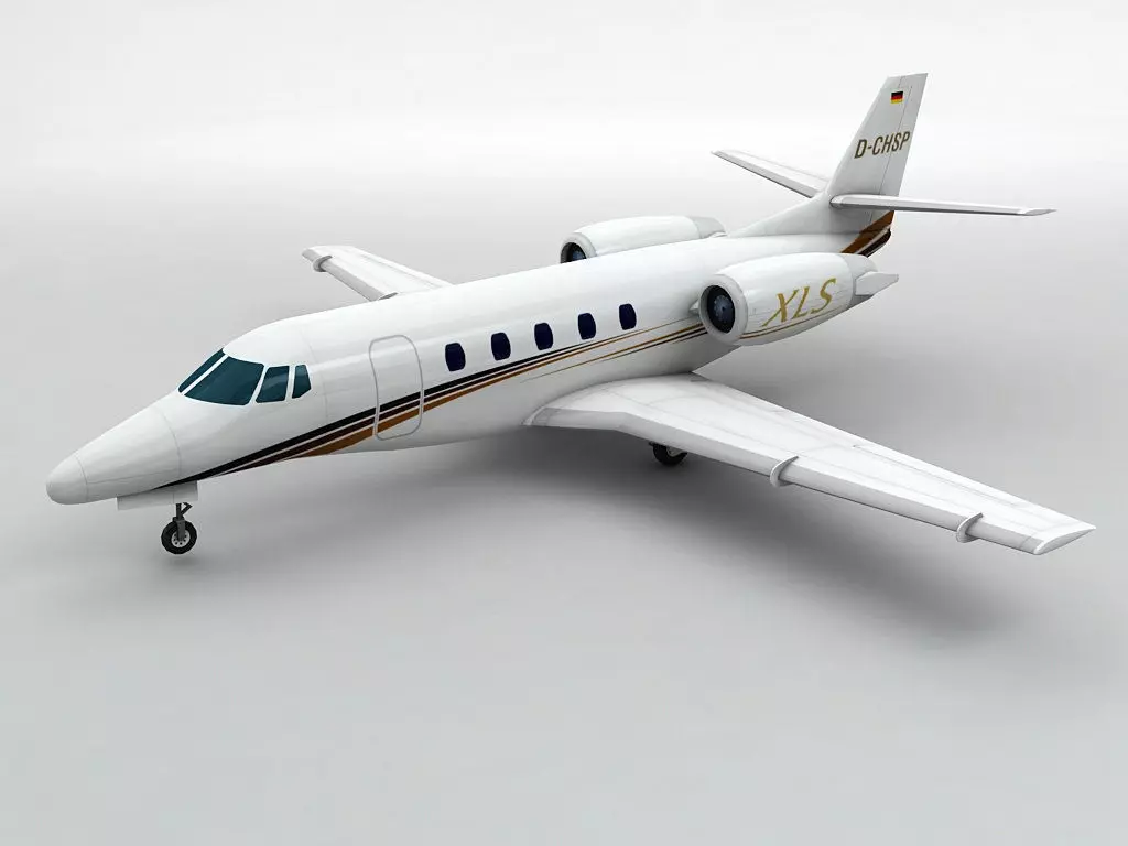  Cessna Citation XLS Aircraft Low-poly 3D model_0