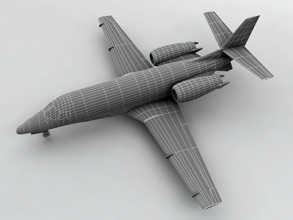  Cessna Citation XLS Aircraft Low-poly 3D model_2