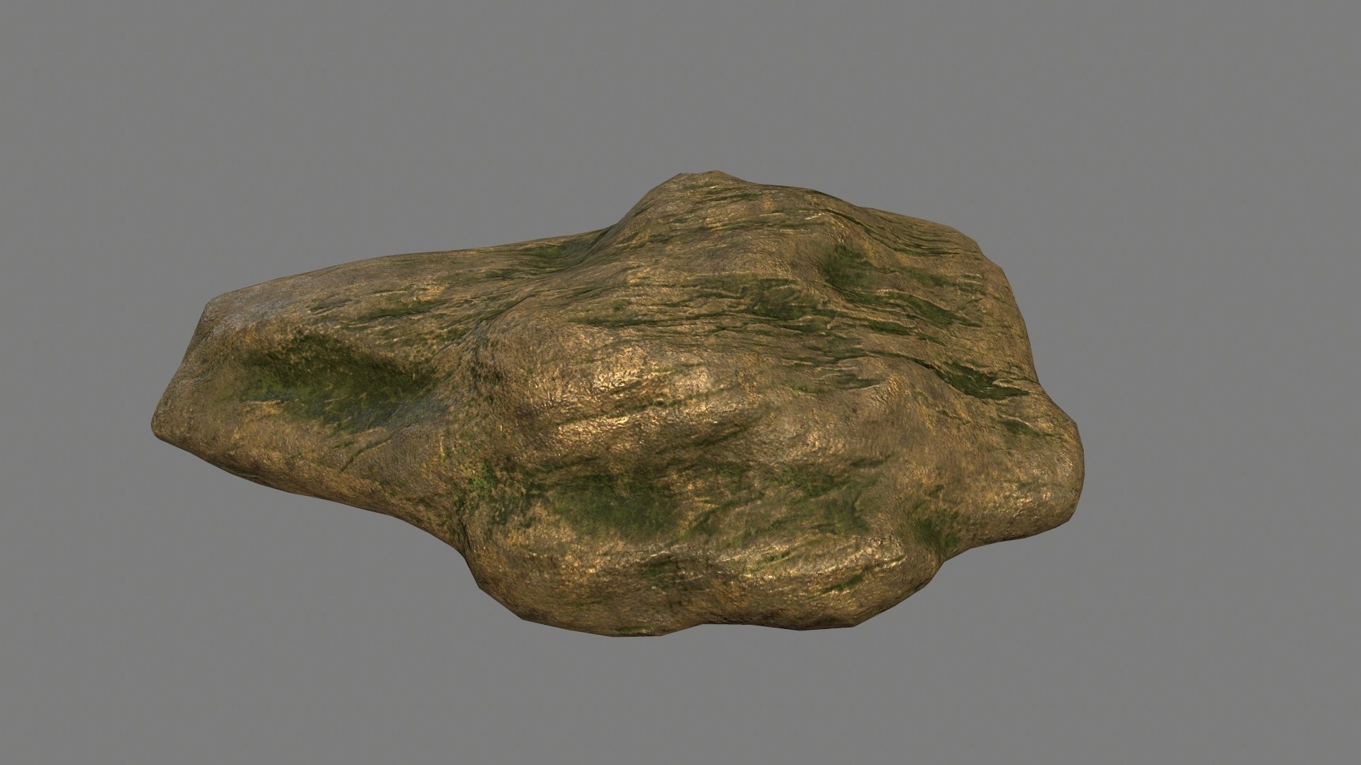 gold rock Low-poly 3D model_12