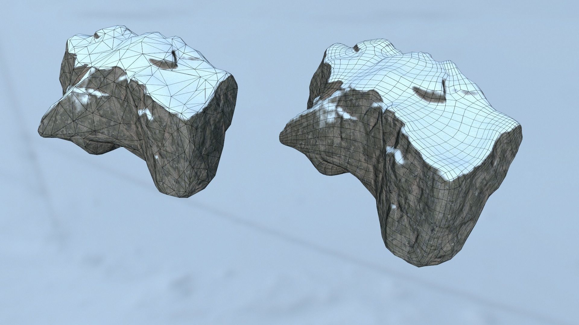 snow rocks Low-poly 3D model_21