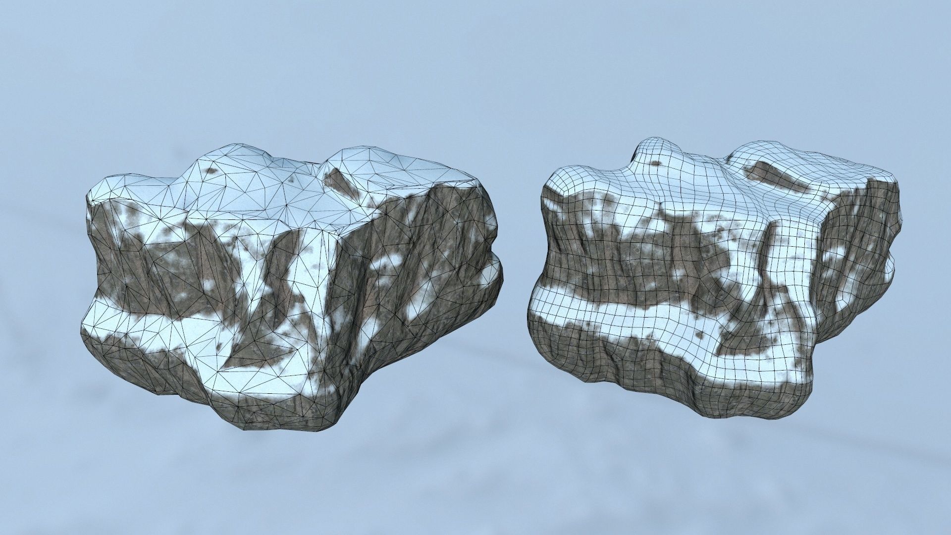 snow rocks Low-poly 3D model_19