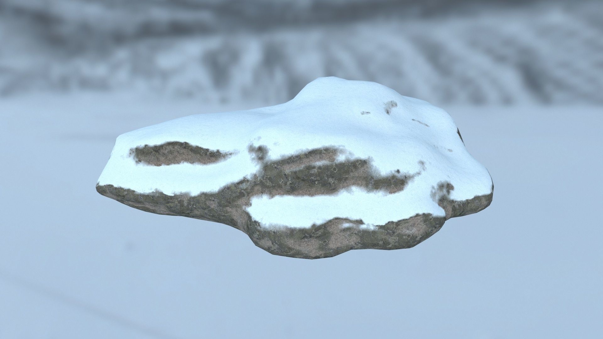 snow rocks Low-poly 3D model_5