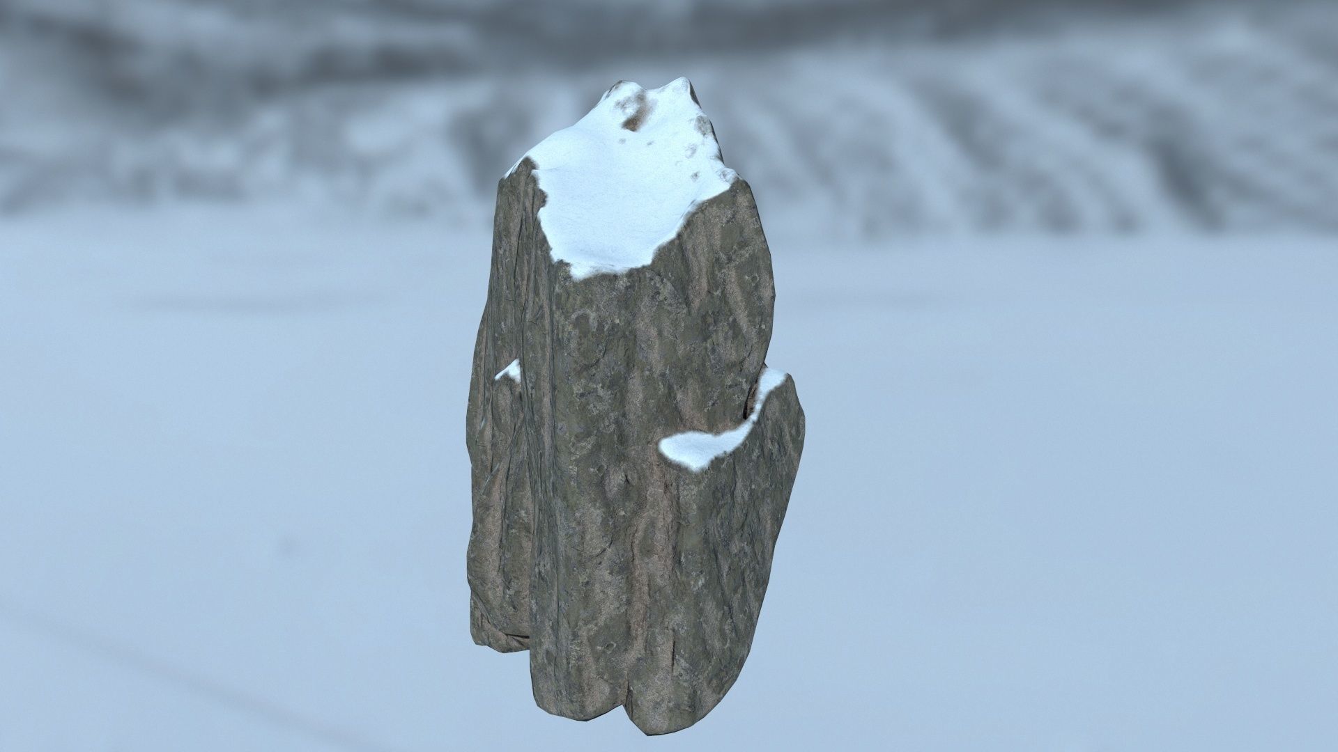 snow rocks Low-poly 3D model_12