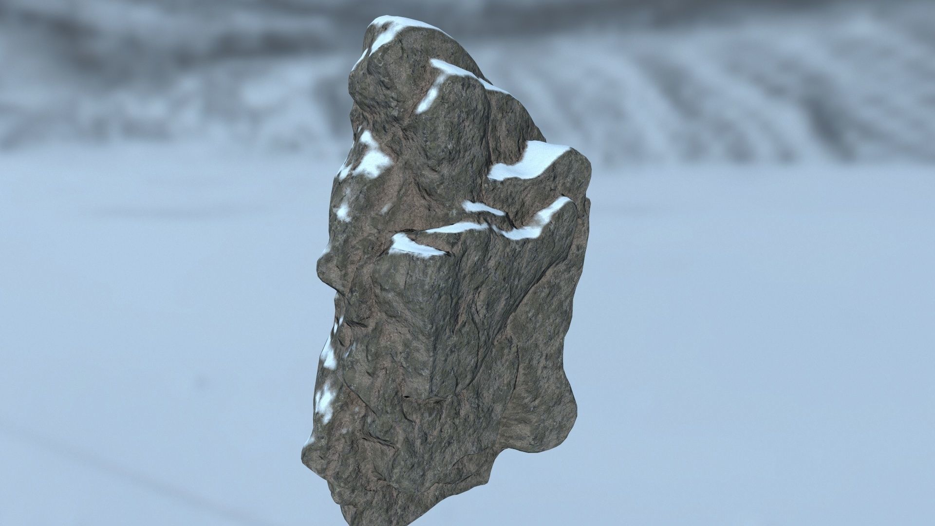 snow rocks Low-poly 3D model_11