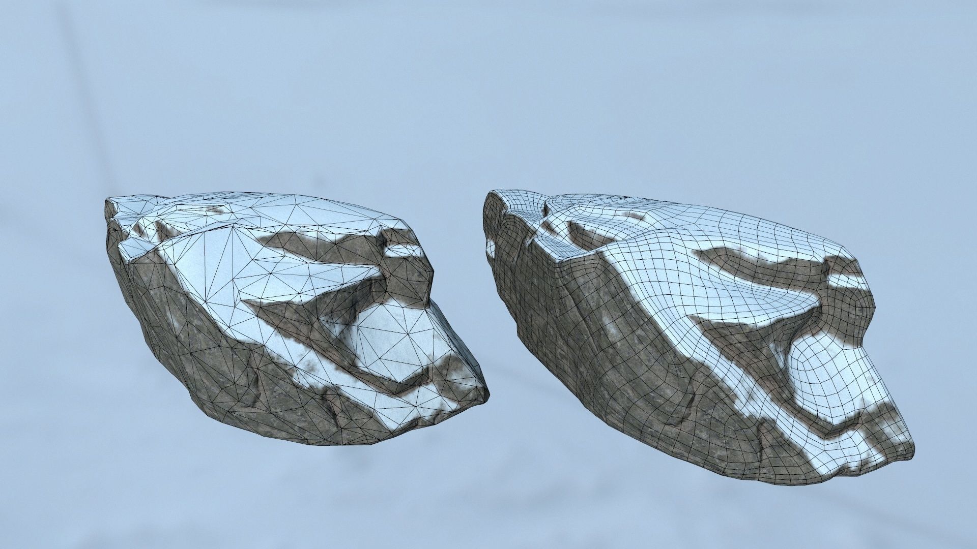 snow rocks Low-poly 3D model_32