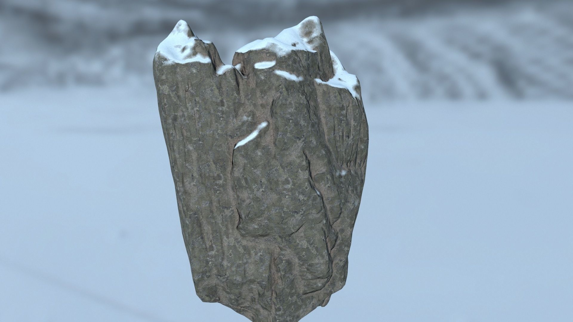 snow rocks Low-poly 3D model_3