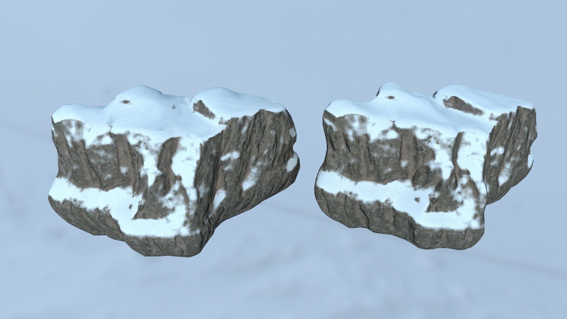 snow rocks Low-poly 3D model_18