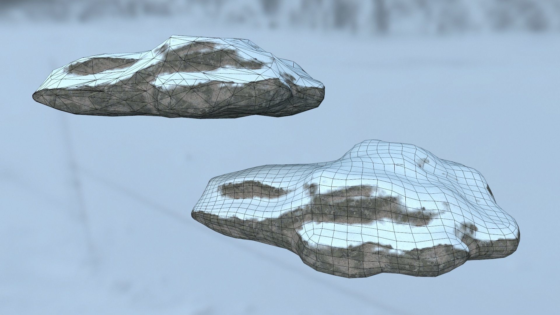 snow rocks Low-poly 3D model_27