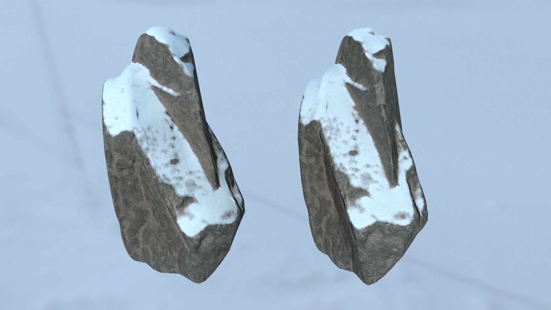 snow rocks Low-poly 3D model_35