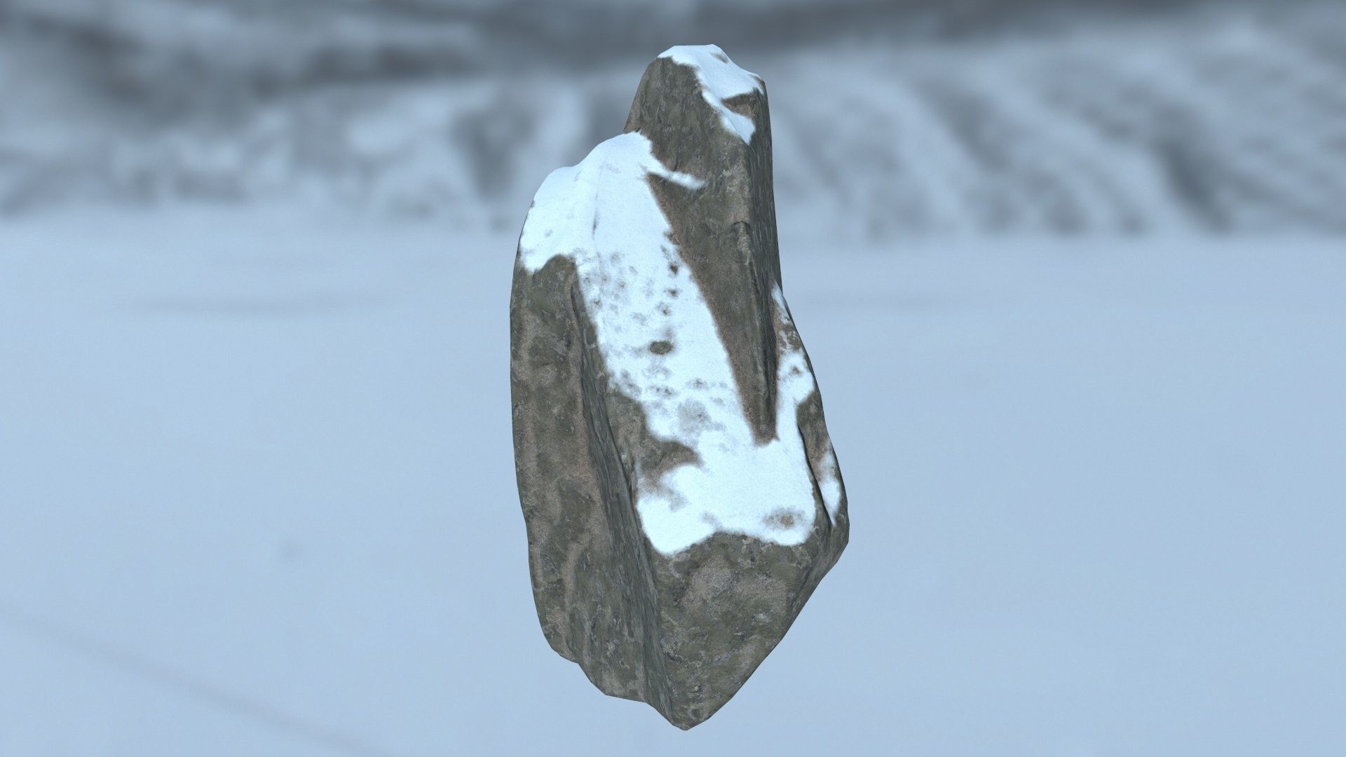 snow rocks Low-poly 3D model_10