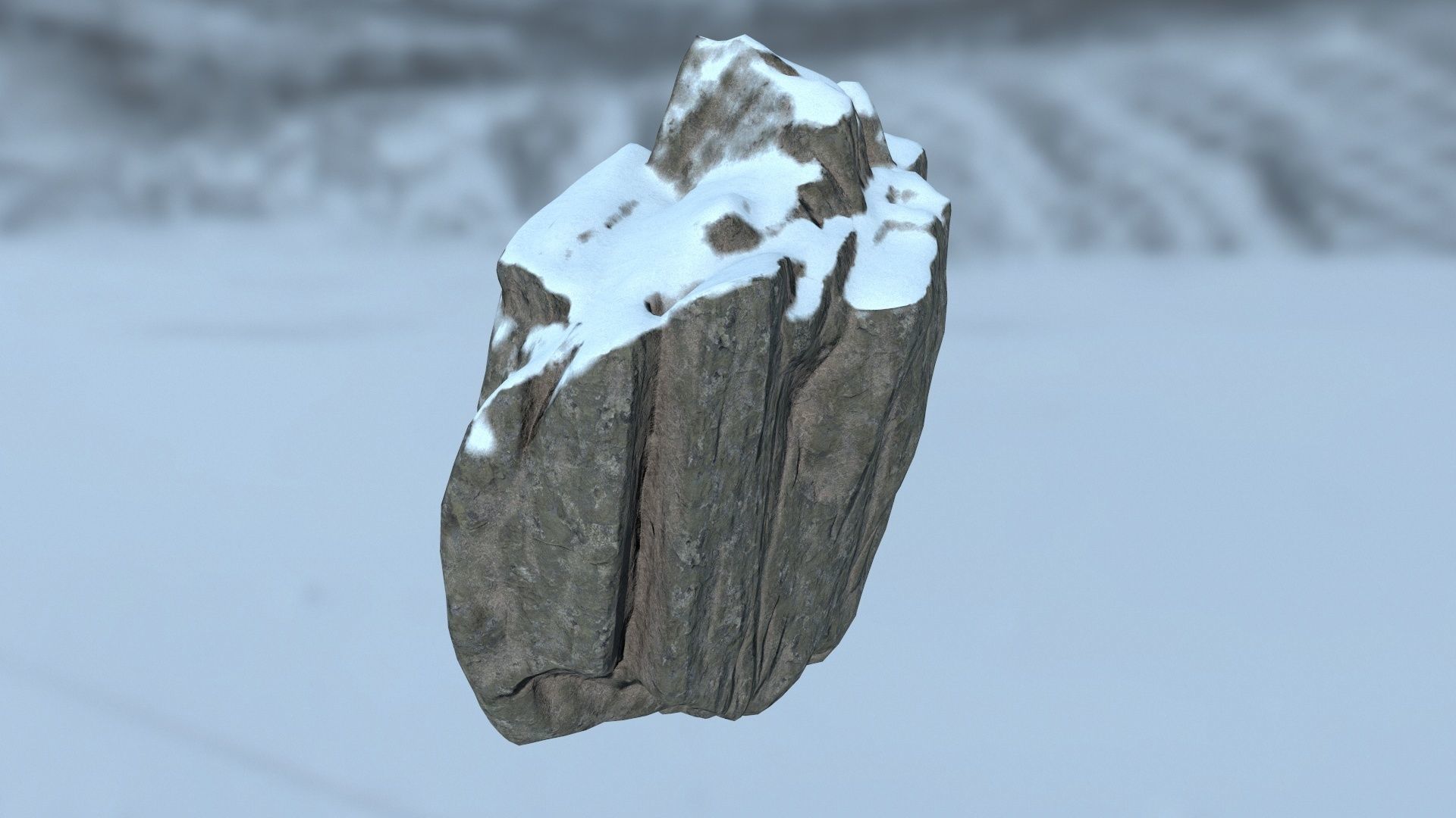 snow rocks Low-poly 3D model_15